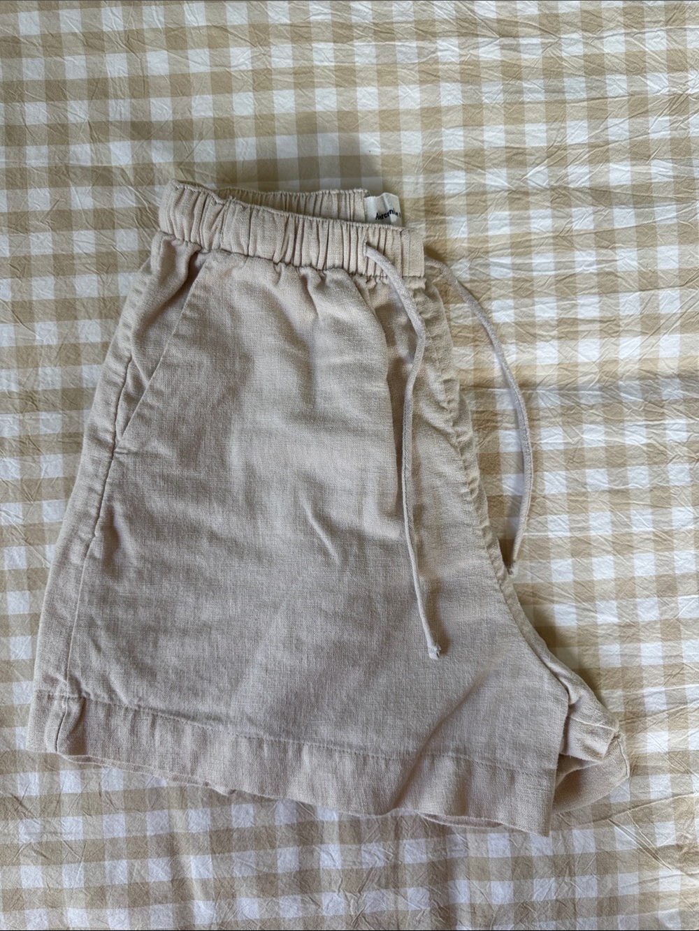 Women’s Linen Drawstring Linen / Cotton Blend Shorts XS - Picture 2 of 5